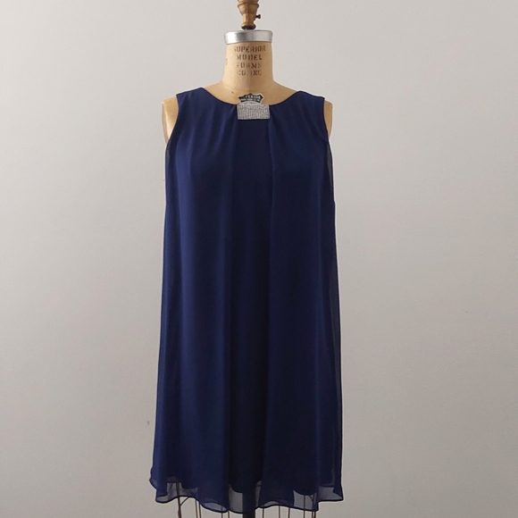MSK Royal Blue Sleeveless Midi Dress - Picture 1 of 4